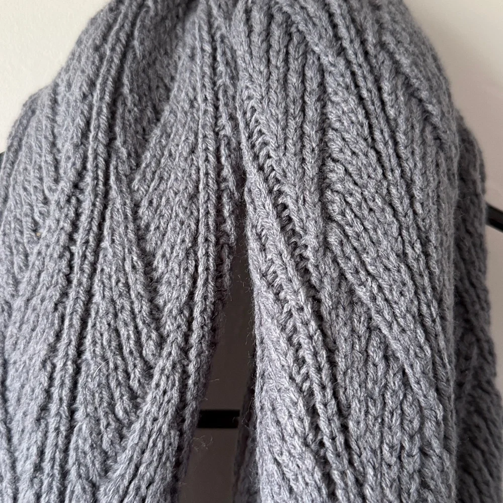 Cozy Knit Infinity Scarf in Gray
